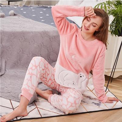 China Custom Made Embroidered High Quality Breathable Pajama Women Nightgown Women Sleepwear Sets for sale