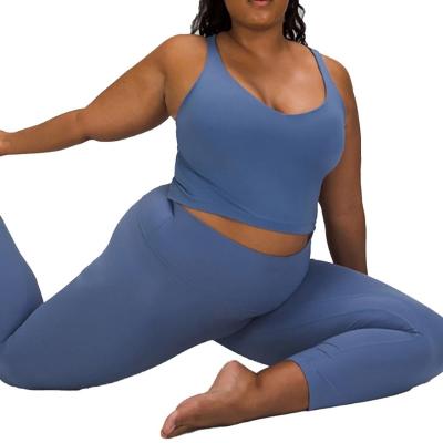 China Custom Size Women's Exercise Suit 1x-6x 2pcs Sportswear Breathable Fitness Women Plus Size Yoga Suit for sale