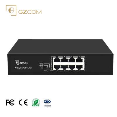 China Support VLAN QoS Watchdog 8 Ports 120W Gigabit PoE Switch 8*10/100/1000M PoE Ports For IP Camera CCTV for sale