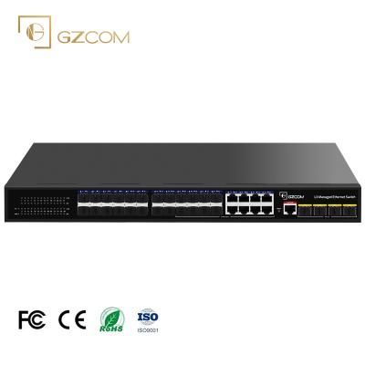 China LACP Factory Supply Loop Protection 10G SFP+ Uplink L3+ Managed 24 Fiber Port Network Switches for sale