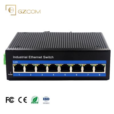 China POE 8 Ports Industrial PoE Switch 8*10/100/1000BASE-TX Industrial PoE Ethernet Switch for sale