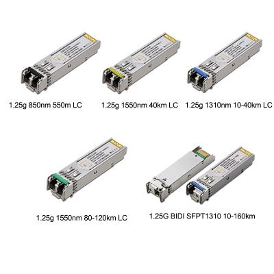 China FTTH/BIDI Factory OEM WDM/SM LC/SC 1.25G SFP Simplex MM Duplex Optical Transceiver Module for sale