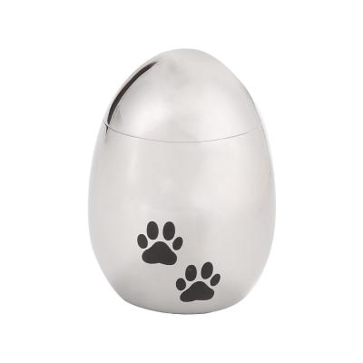 China Waterproof Pet Urns Egg Shape Eco - Friendly Silver / Black / Rose Gold Color for sale