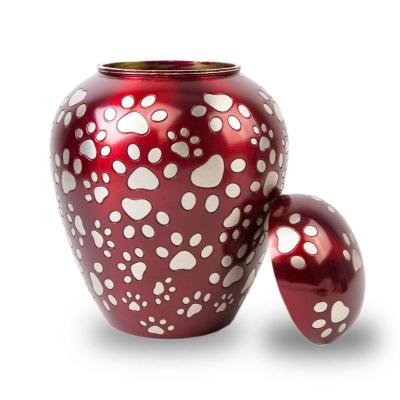 China Red / Blue Color Handmade Pet Urns , Pet Keepsake Urn High Durability for sale