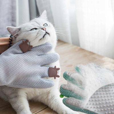 China Van het de Handschoenhaar van het siliconehuisdier de Borstelhond van Deshedding het Verzorgen het Hulpmiddel voor verwijdert Haar Te koop