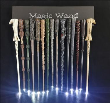 China Easy To Do Harri Potter Magic Wand Led Light Magic Sirius Hermione Ron Dumbledore Snape Voldemort Light Magic Wands Cosplay Gifts Action Toys for sale