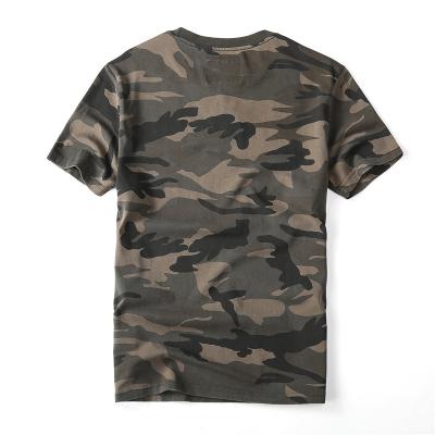 China 2021 QUICK DRY men's new style custom sublimation curved camo pattern hem camouflage casual T-shirts for men for sale