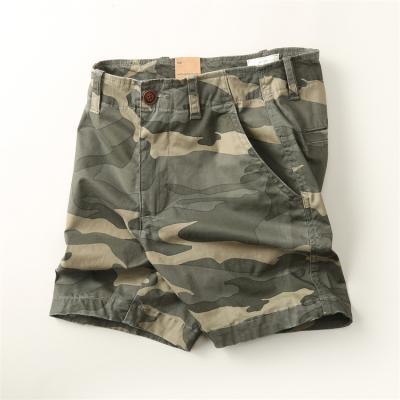 China Anti-wrinkle Mens Cotton Summer Cargo Shorts Beach Casual Shorts Tactical Camouflage Pants Street Fashion Men Outdoor Shorts for sale