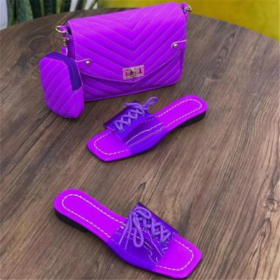 China Iseeyoufirst Women's Shoes Fashion Trend Lace Head Beach Ladies Slippers PVC Outdoor Slippers Summer Casual Transparent Square Flat Sandals for sale