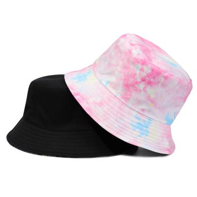 China JOINT Multi Color Custom Reversible Bucket Hat Womens Reversible Bucket Hat Pink Tie Dye for sale