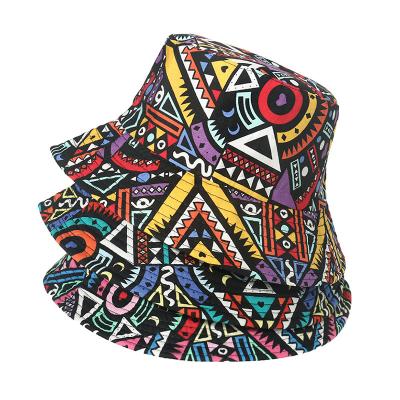 China Wholesale Picture Adult Beach Fishing All Over Reversible Print Bucket Hat Custom Logo for sale