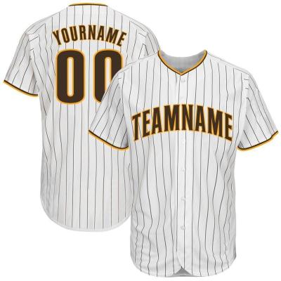 China Breathable Custom Design Logo Baseball Jersey Sublimated White for sale