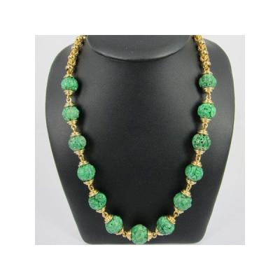 China Factory Price 18k Yellow Gold Diamond Azurite Necklace Round Diamond Necklace for sale