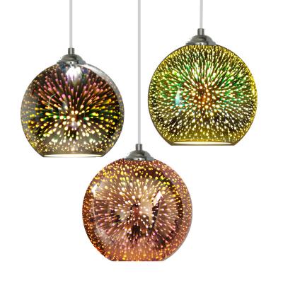 China Modern Glass Ball Pendant Lamp Home Lights Hanging Glass Shade And Cover for sale