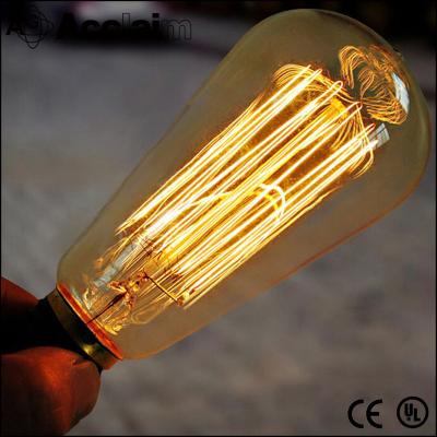 China Brass/aluminum/iron for incandescent bulbs hot sale Edison style 40w e27 incandescent light bulbs for sale