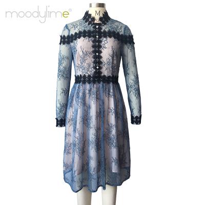 China 2020 New Clothes Ladies Breathable Elegant Office Dresses Lace Up Dresses Women Casual Dresses for sale