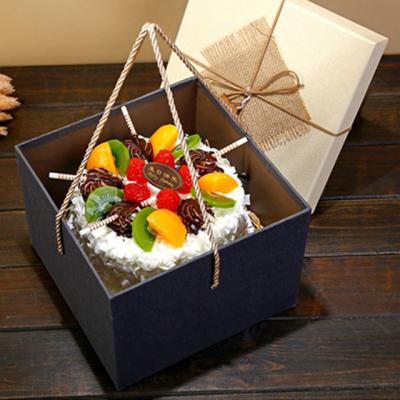 China Recyclable Cardboard Cheap Fancy Cake Box Wholesale Decorated Gift Boxes With Lids for sale