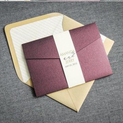 China paper & Cardboard Silver Foil Art Luxury Pearl Paper Royal Wedding Super Card And Envelopes Design for sale