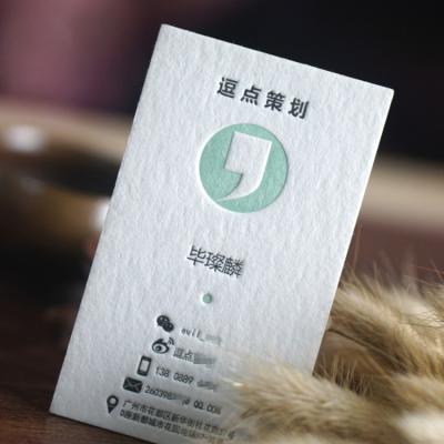 China paper & High Quality Cardboard Custom Cotton Textured Letterpress Business Cards for sale