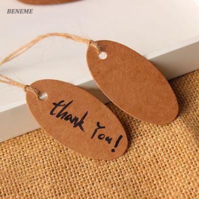 China Viable Wholesale Custom Printable Brown Gift Wrapping Tags Thank You Cards for sale