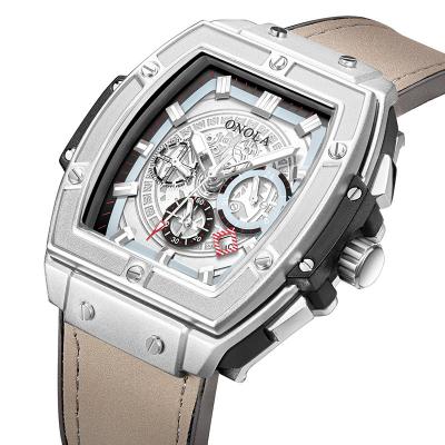 China Day/date Shenzhen factory brand your own high quality unique men's multi-functional automatic skeleton watch for sale