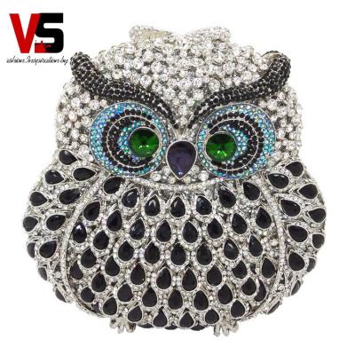 China Other Grace High Quality Top Fashion Women's Evening Pinch Animal Clutch Crystal Rhinestone Handbags Wedding Clutches Bird Shape for sale