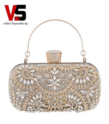 China Diamond Rhinestone Pearls Beaded Wedding Evening Clutch Bags Luxury Ladies Purse Bridal Clutch Evening Clutch Bag for sale