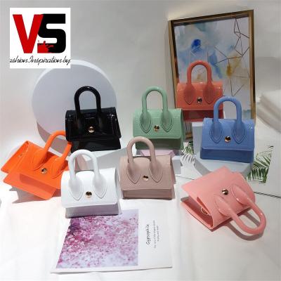 China New Jelly Bag Wild Chain One Messenger Small Bag Handbag Mini Lipstick Bag Cute PVC Shoulder Wholesale for sale