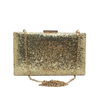 China Others new design Bling bling evening clutch lady gold shoulder bag make up pouch cosmetic bag for lady for sale