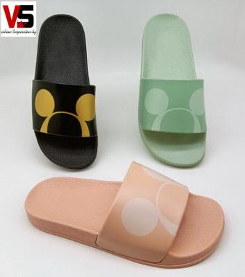 China Comfortable Casual Synthetic Men And Women Mickey Mous Indoor Slipper With Vamp PVC Outsole Fashion Trend Customization Summer Beach Slippers for sale