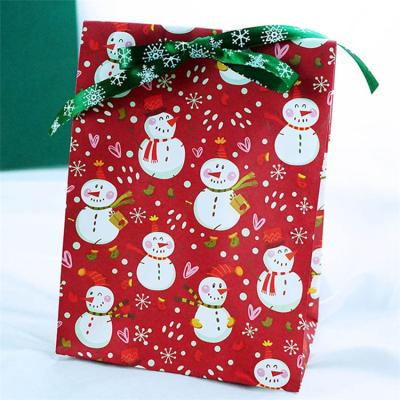 China Biodegradable Promotional Custom Cookies Gift Christmas Candy Paper Bags for sale