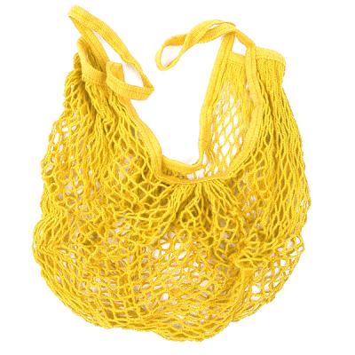 China Eco-friendly Portable Reusable Washable Cotton Mesh Produce Bags String Organic Cotton Mesh Bags For Fruits And Vegetables for sale