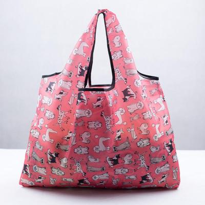 China High Quality Eco-friendly Cartoon Tote Bag Foldable Shopping Fabric Oxford Grocery Bag Fabric Oxford Grocery Bag Fabric Direct Travel Accept for sale