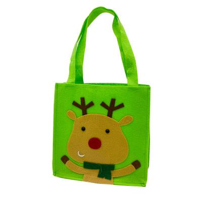 China Eco-Friendly Fashion Promotional Custom Customer Bag Holiday Treat Bags Christmas Felt Bags Appliques Unisex Cartoon for sale