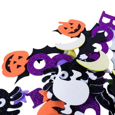 China Popular Eco-friendly Glitter Eva Foam Diy Craft Halloween Decoration Stickers for sale