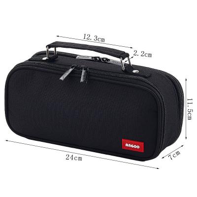 China New Design Large Capacity School Shockproof Canvas Eva Pencil Case for sale