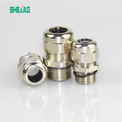 China Low Price Brass 1 2 3 4 Common NPT Marine Metric Thread Waterproof Brass Cable Gland Wire Protectors for sale