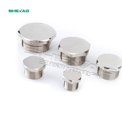 China Free Sample Explosion Proof Brass Nickel Plated Cable Gland Termination Plug for sale