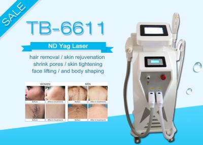 Chine Machine de levage de visage de retrait de tatouage de laser de ND Yag de saphir d'E-lumière d'épilation en cristal du chargement initial rf/chargement initial à vendre