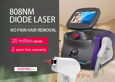 China Salon Laser Hair Removal System / Portable Diode Laser 808nm Hair Removal Devices Depilation Laser Machine for sale