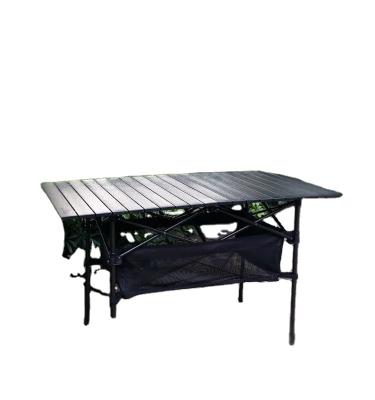 China Lightweight Black Collapsible Event Garden Morningstar Folding Table Camping Portable Folding Picnic Table for sale