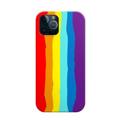 China 2021 Hot Selling Anti-fall Silica Rainbow Soft Phone Case For Ipone Mobile Phone Shell for sale