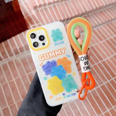 China Fashion Cartoon Bear TPU Shockproof Phone Shell For IPhone 11 Pro Max 12 for sale