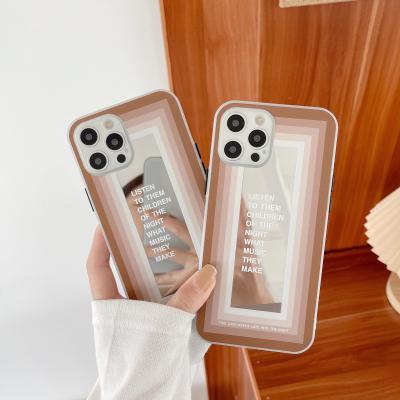 China White Phone Shell, Tpu PC Phone Anti-fall Coffee Color Mirror Case For Iphone 11 / iphone 11 pro for sale