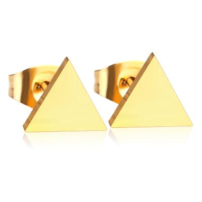 China CLASSIC popular geometric stud earrings triangle earrings men and women stainless steel jewelry stud earrings for sale