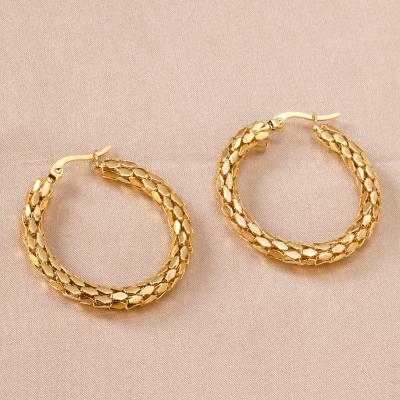 China CLASSIC Waterproof Tarnish Free Gold Filled Jewelry Hip Hop Circle Hoop Earrings Custom Jewelry for sale