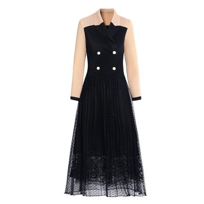 China Pleated Anti-Static Dress New High End Lace 2021 Female Summer Quilting Skirt Chinese Style for sale