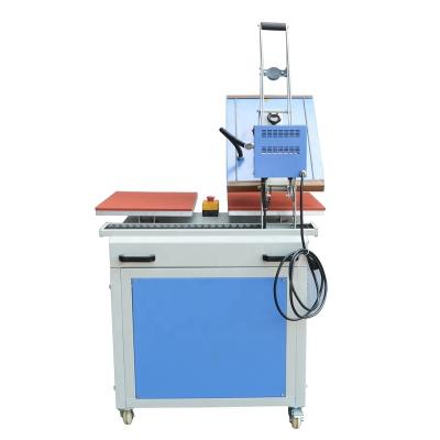 China New Arrival Flat Product Sublimation Printable Dual Station Auto Stock Fabric Manual Heat Press Machine For T Shirt For 40*50cm for sale