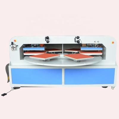 China Fabric Printing Gaoshang Customized Metal Building Air Feeder Heater 6 Double Trays Auto Spin Motor Heat Press Machine for sale