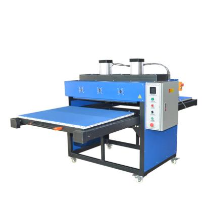 China Flatbed Fabric Printing Double Air Cylinder Large Format Neoprene Heat Transfer Sublimation Printing Machine for sale